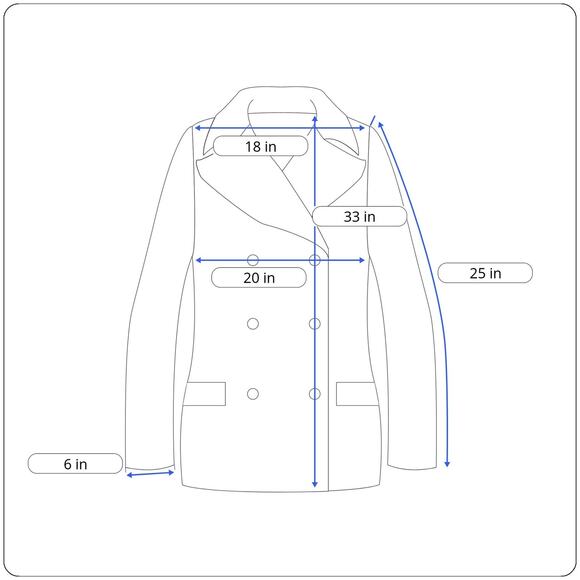 Vintage Chore Jacket Navy Canvas Coat Size 44 Sherpa Style 1970s Retro Utility - Picture 13 of 13